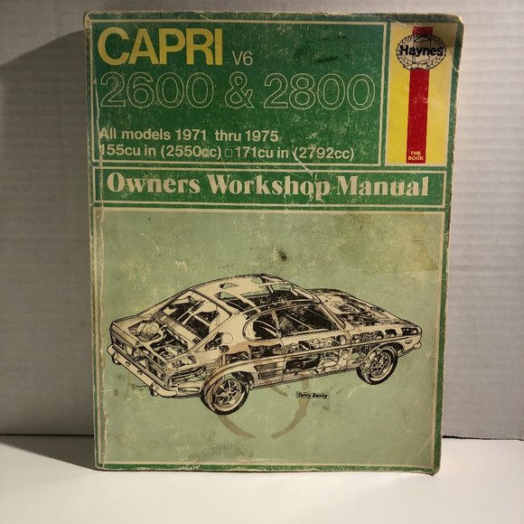 Capri V6 2600 & 2800 Owners Workshop Manual - Picture 1 of 16